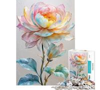 Puzzle pour Adultes 1000 pièces Peinture Florale Aquarelle Puzzle 1000 pièces Décoration intérieure Jouet Anti-Stress Jeu de société en Famille (50x75cm)