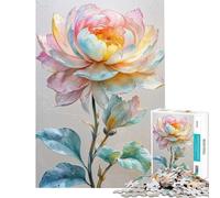 Puzzle pour Adultes 1000 pièces Peinture Florale Aquarelle Puzzle 1000 pièces Jeu éducatif Découpe de précision Jeu Amusant et Stimulant pour Toute la Famille (38x52cm)