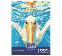 Puzzle pour Adultes 1000 Pièces Pelican Underwater Illustration Puzzles pour Adultes - Niveau De Difficulté Élevé - Jeu De Réflexion - Jeu Familial 38x26cm/1000pcs