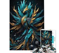 Puzzle pour Adultes 1000 pièces Phénix Abstrait Jeu Difficile et Stimulant d'analyse et de logique décoration Murale Convient aux 14 Ans et Plus 50x75cm