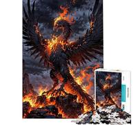 Puzzle pour Adultes 1000 pièces Phénix renaissant de Ses Cendres Jeu de détente découpe de précision défi Stimulant (Dimensions 38x52cm)