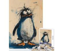 Puzzle pour Adultes 1000 pièces Pingouin Perdu Jeu éducatif Idée Cadeau pour renforcer Les Liens Amoureux Dimensions 38x26cm