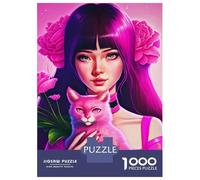 Puzzle pour Adultes 1000 Pièces Pink Beautiful Puzzle Jeux Relaxants Défi Difficile Cadeaux Uniques pour Anniversaire Et Noël 52x38cm/1000pcs