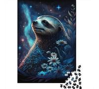 Puzzle pour Adultes 1000 pièces Pitbull avec Casque Audio - Jeu de Puzzle en Carton - 38 x 26 cm - 1000 pièces