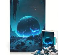 Puzzle pour Adultes 1000 pièces Planète Neptune Bleue, Jeu de réflexion, Assemblage de Motifs, pour Les Amateurs de Jeux 38x52cm