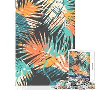 Puzzle pour Adultes 1000 pièces Plantes Tropicales Palmier Jouet Décoration Murale Cadeau Père Noël Secret Jeux relaxants Collection d'artistes Beaux-Arts Format 50x75cm