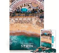 Puzzle pour Adultes 1000 pièces Playa De Los Cristianos,Art des Bords précis,Exercice Mental,Jeu Amusant et Calme,activité d'anniversaire (38x26cm)