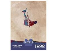 Puzzle pour Adultes 1000 Pièces Pole Vault Watercolor Art Puzzle Casse-tête Jeu pour S'amuser en Famille Interaction Parent-Enfant 52x38cm/1000pcs