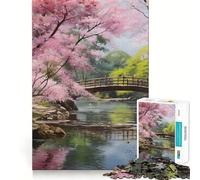 Puzzle pour Adultes 1000 pièces Pont du Japon Jeu d'habileté mentale et Artistique d'assemblage Parfait (50x75cm)
