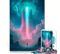 Puzzle pour Adultes 1000 pièces Porte céleste Pièces découpées avec précision Jeu de réflexion et de détente Décoration de Noël (50x75cm)