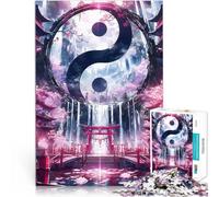 Puzzle pour Adultes 1000 pièces Porte Torii Yin et Yang Compétition de Vitesse Manuelle Car C'est Un pour Toute la Famille 52x38cm
