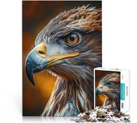 Puzzle pour Adultes 1000 pièces Portrait d'aigle Sauvage Jeu Familial Anti-Stress Défi Difficile Idées Cadeaux 75x50cm