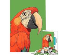 Puzzle pour Adultes 1000 pièces Portrait d'ara Rouge Jeu éducatif Jouet Une œuvre d'art (Dimensions 38x52cm)
