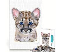 Puzzle pour Adultes 1000 pièces Portrait de bébé Puma Découpe précise Jeu d'adresse et de réflexion Détente Cadeau Artistique de Noël (50x75cm)