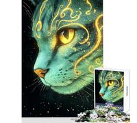 Puzzle pour Adultes 1000 pièces Portrait de Chat du Bengale Mystique Jeu Impossible Décoration Parfaite Jouet éducatif Activités Amusantes à la Maison (50x75cm)
