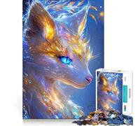 Puzzle pour Adultes 1000 pièces Portrait de Renard céleste Jeu d'habileté mentale et Artistique Parfait pour se détendre et s'amuser Pendant Un Anniversaire (38x26cm)