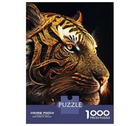 Puzzle pour Adultes 1000 Pièces Portrait Mystic Tiger Puzzle Casse-tête Jeu pour S'amuser en Famille Interaction Parent-Enfant 70x50cm/1000pcs