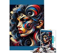 Puzzle pour Adultes 1000 pièces Portrait Tourbillon Cosmique Jeu Anti-Stress Défi Difficile Idéal comme Cadeau pour Toute la Famille (Dimensions 38x52cm)