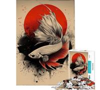 Puzzle pour Adultes 1000 pièces Poster de Poisson Betta Aide à exercer Le Cerveau découpe de précision Jeu Familial pour Les 14 Ans et Plus (50x75cm)