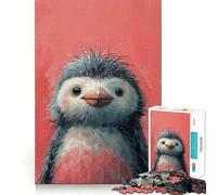 Puzzle pour Adultes 1000 pièces Poussin Pingouin Joyeux,Art des Bords précis,Jeu de Construction,Jeu de détente,décoration Murale de Noël (38x26cm)