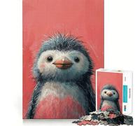 Puzzle pour Adultes 1000 pièces,Poussin Pingouin Joyeux,pièces aux découpes nettes,Jeu de réflexion,Divertissement,décoration de Noël (50x75cm)