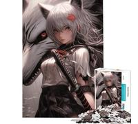Puzzle pour Adultes 1000 pièces Princesse Loup Jeu éducatif Jeu de Course de Vitesse Manuelle Cadeau pour Femmes et Hommes (Taille 38x52cm)
