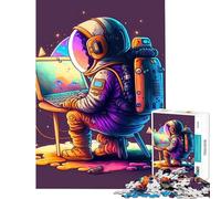Puzzle pour Adultes 1000 pièces Programmeur dans l'espace Jeu addictif pour cultiver la Patience Jeu Familial Décoration Parfaite Cadeau Amusant (Dimensions 38x26cm)