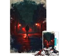 Puzzle pour Adultes 1000 pièces « Promenade Nocturne Solitaire Puzzle 1000 pièces Jouet décoration Murale Cadeau d'anniversaire Offre spéciale pour Toute la Famille (38x52cm)