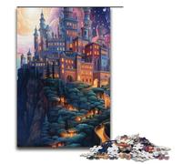 Puzzle pour Adultes 1000 pièces Psychédélique Palais National de Pena la Nuit Puzzle Chaque pièce est Unique Jeu Familial Stimulant 1000 pièces (38 x 26 cm)