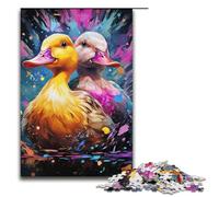Puzzle pour Adultes 1000 pièces Puzzle coloré et Mignon Canard Chaque pièce est Unique - Jeu Familial Stimulant et Amusant 1000 pièces (38 x 26 cm)