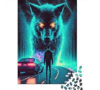 Puzzle pour Adultes 1000 Pièces Puzzle en Bois Rectangulaire Créatif Loup Mutant 1000 Pièces (75x50cm)