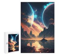 Puzzle pour adultes 1000 pièces Puzzle Galactic Space Exploration Puzzle pour Adultes Jouet Décoration murale Soulagement du stress difficile et difficile 1000 pièces