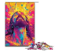 Puzzle pour Adultes 1000 pièces Puzzle Jésus Marchant sur l'eau psychédélique coloré Chaque pièce est Unique - Jeu Familial Stimulant 1000 pièces (38 x 26 cm)