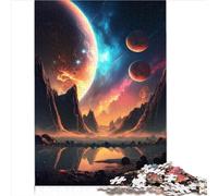 Puzzle pour Adultes 1000 pièces Puzzle Jeu Dawn_of_Cosmos_Landscape Puzzle en Carton pour Adultes et Enfants à partir de 14 Ans Défi éducatif 1000 pièces (26 x 38 cm)