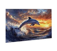Puzzle pour Adultes 1000 Pièces Puzzle Les Dauphins Animal 75 x 50 cm Jeu éducatif Puzzles Défiants Jeu éducatif, Puzzles Femmes, Cadeaux Hommes Décoration Maison Activité Familiale Parfaite K0F-424