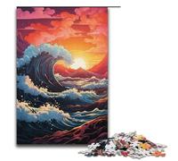 Puzzle pour Adultes 1000 pièces Puzzle océan psychédélique coloré Chaque pièce est Unique - Jeu Familial Stimulant et Amusant 1000 pièces (38 x 26 cm)