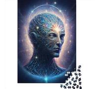 Puzzle pour Adultes 1000 Pièces Puzzle Rectangulaire Créatif de l'Univers Zen Ésotérique Puzzle en Bois (75x50cm)