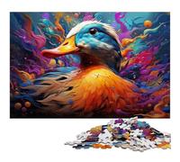 Puzzle pour Adultes 1000 pièces Puzzles colorés en Forme de Canard Mignon pour Puzzles en Bois Jouet éducatif Anti Stress 1000 pièces (75 x 50 cm)