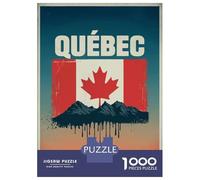 Puzzle pour Adultes 1000 Pièces Quebec Travel Puzzles pour Adolescents, Jeux Amusants, Passe-Temps Idéal comme Cadeau 38x26cm/1000pcs