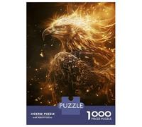 Puzzle pour Adultes 1000 Pièces Radiant Golden Eagle Puzzles pour Adolescents, Jouet, Décoration Murale, Cadeaux Uniques pour Anniversaire Et Noël 38x26cm/1000pcs