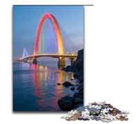 Puzzle pour Adultes 1000 pièces Rainbow Bridge Puzzle pour Adultes Puzzles en Bois Jeux de Famille Cadeaux d'anniversaire de Noël 1000 pièces (75 x 50 cm)