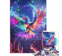 Puzzle pour Adultes 1000 pièces Rainbow Phoenix Rising Activités Amusantes à la Maison Améliore la mémoire Jeu Pratique pour Les 14 Ans et Plus (50x75cm)