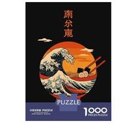 Puzzle pour Adultes 1000 Pièces Ramen Wave Japanese Art Puzzles Adultes Course De Vitesse Manuelle Interaction Parent-Enfant Offre Cadeau pour Toute La Famille 52x38cm/1000pcs