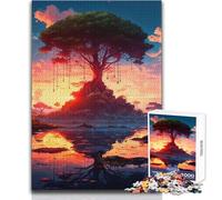 Puzzle pour Adultes 1000 pièces Reflets à l'aube Un Passe-Temps paisible et satisfaisant Assemblage Parfait Découpe de précision Dimensions 50x75cm