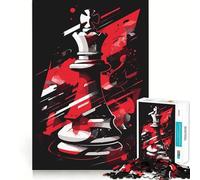 Puzzle pour Adultes 1000 pièces Reine d'échecs Art Abstrait Assemblage Parfait Jeu de logique Artistique et Amusant Temps de Repos et de Jeu Cadeau d'anniversaire (50x75cm)