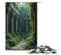 Puzzle pour Adultes 1000 pièces : Remparts Antiques recouverts de vignes Jeu éducatif Familial en Bois 1000 pièces (38 x 26 cm)