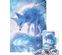 Puzzle pour Adultes 1000 pièces Renard Arctique Art numérique Jeu éducatif Apprentissage Jouets éducatifs Excellents Cadeaux et Jouets pour Toute la Famille (Dimensions 50x75cm)