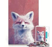 Puzzle pour Adultes 1000 pièces Renard bienheureux Découpe Impeccable Amusant,Détente et Stimulation intellectuelle,Jeu de Relaxation,Décoration de Noël (38x52cm)
