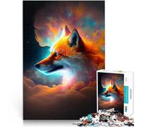 Puzzle pour Adultes 1000 pièces Renard Cosmique dans la nébuleuse Loisirs en Famille Car C'est Un pour Toute la Famille 38x52cm