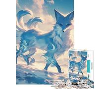 Puzzle pour Adultes 1000 pièces Renard Kitsune Mystique Jeu Impossible pour Un défi éducatif Cadeau d'anniversaire pour améliorer la mémoire (Dimensions 38x26cm)